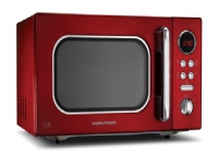 Morphy Richards 511512, Bordplade, Solo mikroovn, 23 L, 800 W, Knapper, Dreje, Rød