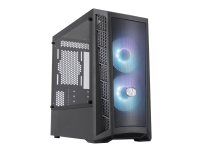 Cooler Master MasterBox MB311L ARGB - Tower - micro-ATX - sidepanel med vindue (hærdet glas) - ingen strømforsyning (ATX) - sort - USB/Lyd