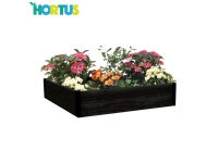 HORTUS Højbed i træ grundmalet sort 24x110x110 cm (211-500J)