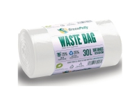 Affaldssække GreenPolly® genanvendelige 30 ltr. hvid 11 my - (rulle á 100 stk.)