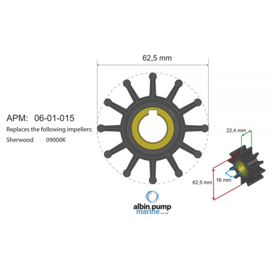 Premium impeller kit pn 06-01-015