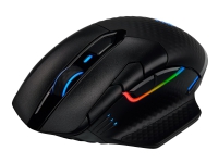 CORSAIR Gaming DARK CORE RGB PRO SE - Mus - optisk - 8 knapper - trådløs, kabling - USB, 2.4 GHz, Bluetooth 4.2 LE - sort