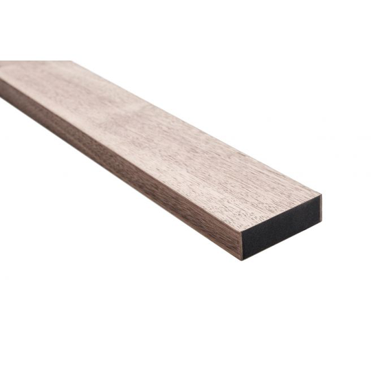 Acupanel Afslutningsliste 3000x65x19 Amerikansk Valnød Ubehandlet Sort MDF