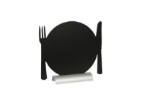 Tavle Securit Tallerken 24x25x6 cm med Hvid tuschpen med Alu fod,6 stk/krt