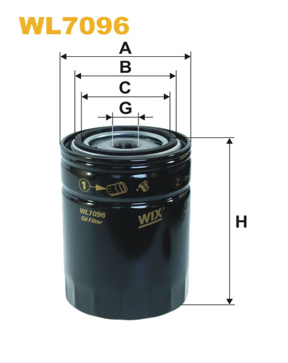 Wix oliefilter wl7096
