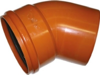 PVC-bøjning 45°, 315mm - glat kloak, Uponor