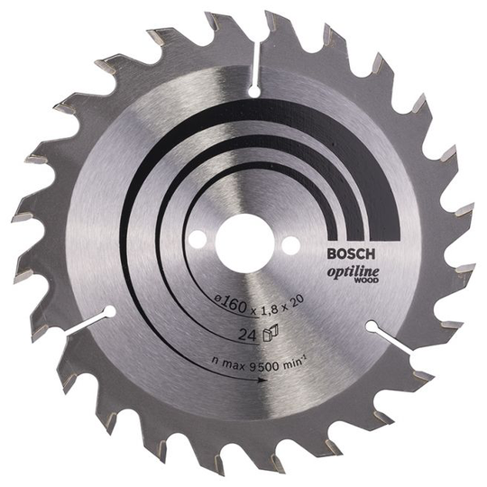 Bosch Rundsavsklinge Optiline Ø160x1,8x20/16mm 24t - 2608641171