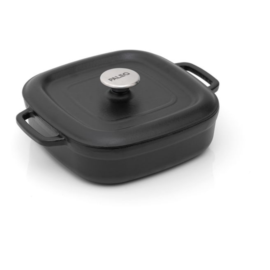Paleo Kantet Gryde Lav, sort, 26x26cm - Gryde
