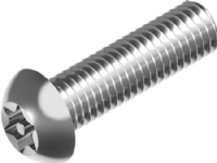 WASI Sikringskrue M6x16 mm Din 7380 rustfri A2, med buttonhead TX 30 kærv og tap (torx med hul) - (500 stk.)