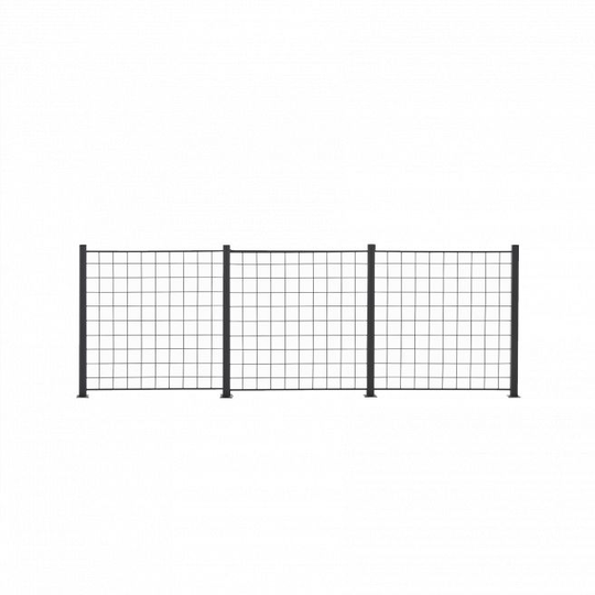 3 fag espalie sort 100x100 cm inkl. 4 alu stolper 108 cm - 116-092