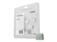 Lindy USB Port Blocker - USB port blokker - grøn (pakke med 10)