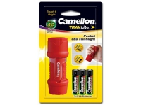 Camelion HP7011-3R03PBP, Hånd lommelygte, Rød, Termoplastisk elastomer (TPE), 3 m, IPX4, LED