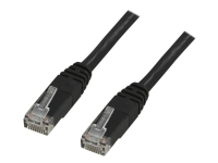 DELTACO - Patchkabel - RJ-45 (han) til RJ-45 (han) - 25 m - UTP - CAT 6 - strenget - sort