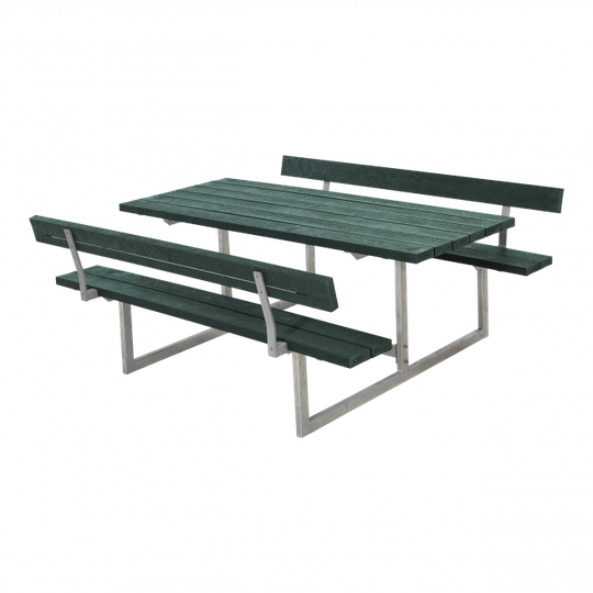 Plus Basic Bord/Bænkesæt m/2 ryglæn - 177 cm - ReTex - Grøn - 185812-31