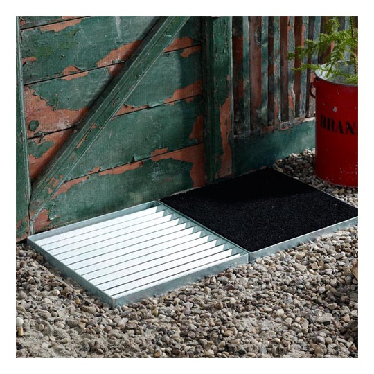 Plus 2 stk. CUBIC riste 40x40 cm m/kunststofmåtte sort