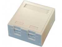 Officebox for 2 x RJ45 Keystone Konnektor, hvid