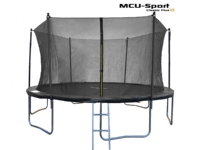 MCU-Sport Classic Plus V2 4.88M Trampolin + Sikkerhedsnet + Stige Sort