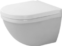 DURAVIT Starck 3 Compact hængeskål med skjult montering og WonderGliss. Boltafstand 180 mm.
