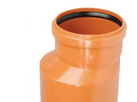 PVC-reduktion 160-110mm - med kort indstiksmf.