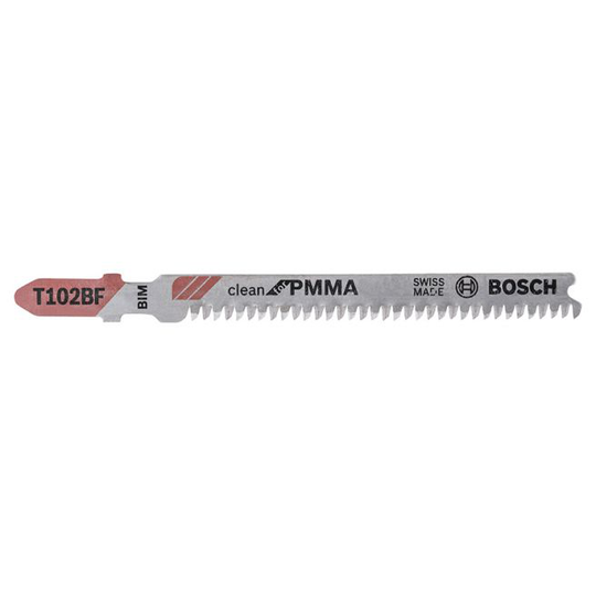 Bosch Stiksavklingeinge T102bf Clean Pmma 5 Stk - 2608636781