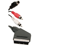 ICIDU Video / Audio Cable, 2m, 2 m, S-Video (4-pin), SCART (21-pin), Sort, Hanstik/Hanstik, 3,3 cm