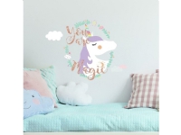 Enhjørning / Unicorn ''You are Magic'' Gigant Wallsticker med glitter