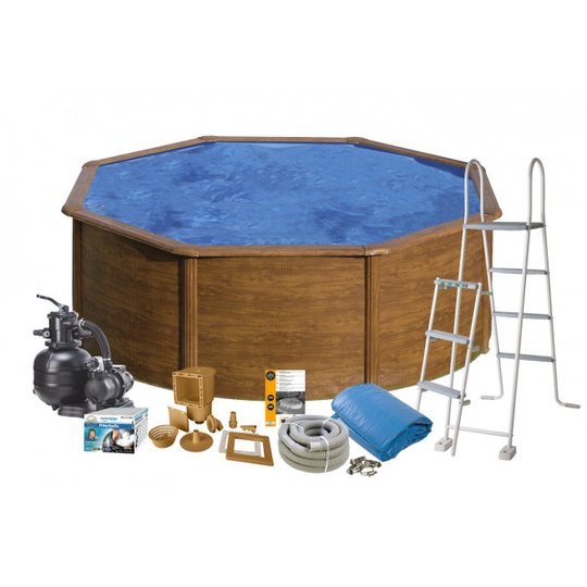 Swim & Fun Pool Basic 120 Ø350 cm Brun - 2710