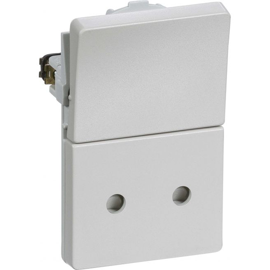 LK Fuga Stikkontakt Uden Jord 1 1/2 Modul, 2p Lysegrå - 501D51142L