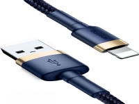 Baseus CALKLF-CV3, 2 m, USB A, Lightning, Hanstik, Hanstik, Blå, Guld