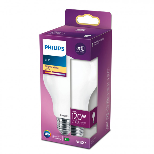 Philips LEDClassic standard 120W E27 varm hvid mat ikke dæmpbar 1-stk - 8718699764517