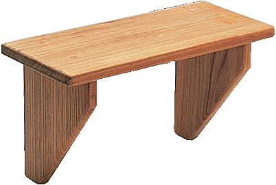 Trappetrin, teak 31,5 x 14 x 18 cm.