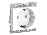 LAURITZ KNUDSEN LK OPUS66® enkelt stikkontakt side jord med hvid afdækning 1 modul.