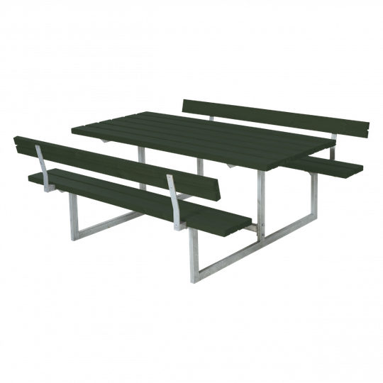 Plus Basic Bord/Bænkesæt m/2 ryglæn - 177 cm - Grøn - 185812-11
