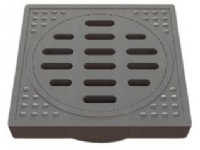 Brøndkarm med rist 425mm - komposit, firk. 500x500mm, H=60mm, kl. B125