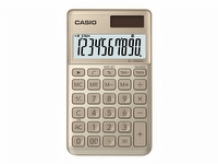 Casio SL-1000SC - Lommeregner - 10 cifre - solpanel, batteri - guld