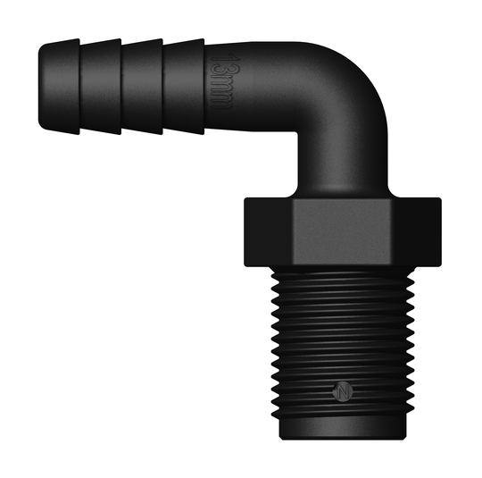 Tru-design Slangekobling 1/2 13mm 90gr Sort komposit