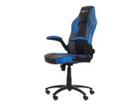 Gear4U Gambit Pro - Stol - armstøtter - L-formet - vippe - drejeled - skum, polyuretan-læder - sort, blå