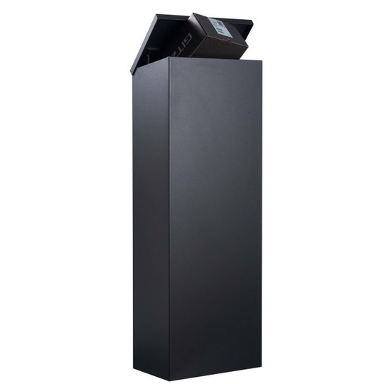 Allux 600 Sort m. udtag bag og Ruko lås Postkasse F54622