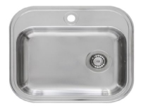 Intra Juvel stålvask - BK480B1-R52 m/strainer til nedfældning
