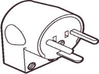 LAURITZ KNUDSEN Stikprop type 90 hospital vinkel rund med jord 16A 250V hvid