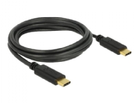 Delock - USB-kabel - USB-C (han) til USB-C (han) - USB 2.0 - 5 A - 2 m - sort