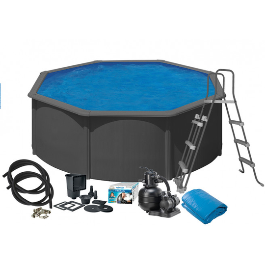 Swim & Fun Pool Basic 120 Ø360 cm - antracitgrå - 2931