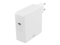 DELTACO USBC-AC117 - Strømforsyningsadapter - 87 Watt - Fast Charge (USB-C) - hvid