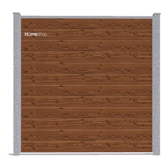 Wimex Trend Classic Varmebehandlet hegn - Termogran V-profil Startsæt H 180 cm B 197 cm