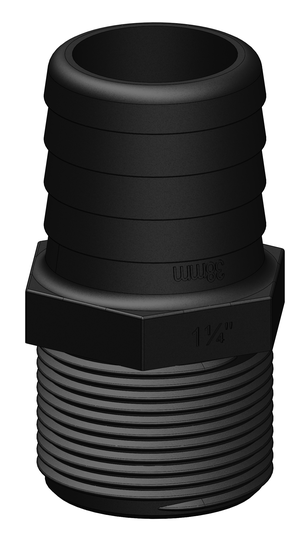 Tru-design Slangestuds, 1 1/4 38mm Sort Komposit
