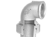Vinkelunion galvaniseret konisk muffe/nippel 3/4