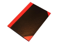 Kinabog A4 linjeret Q-Line sort/rød 80 blade 70g FSC - (6 stk.)