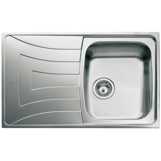 Juvel Køkkenvask Uni100d M/hanehul M/strainer Poleret Kummemål: 340x400x170 Mm