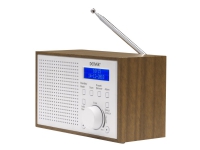 Denver DAB-46WHITE, Analog & Digital, DAB+,FM, 2 W, LCD, Brun, Hvid