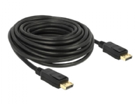 Delock - Display kabel - DisplayPort (han) til DisplayPort (han) - DisplayPort 1.2 - 10 m - sort